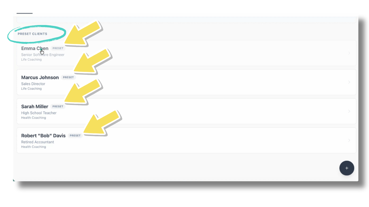 Start with a Preset Client
